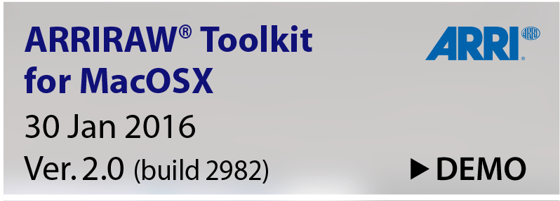Download ARRIRAW Toolkit